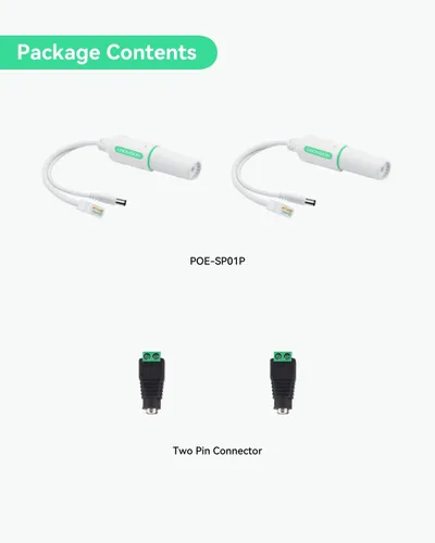 Vista 9 de LINOVISION Divisor POE impermeable DC12V, divisor de alimentación a través de Ethernet para exteriores de 10100 Mbps, fuente de alimentación POE a