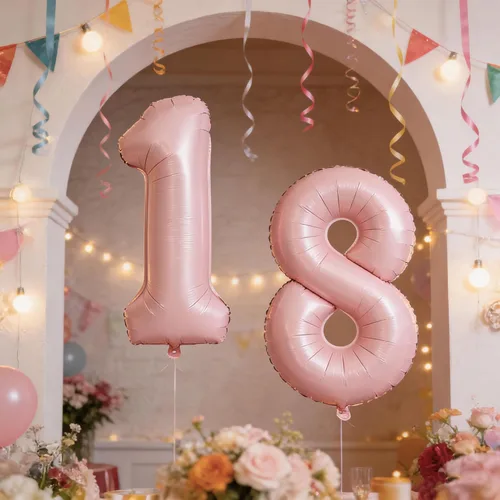 Vista 50 de Globos de 40 pulgadas con números de caramelo, papel de aluminio de helio, globos de látex de Mylar para fiesta de cumpleaños, decoración digital 0