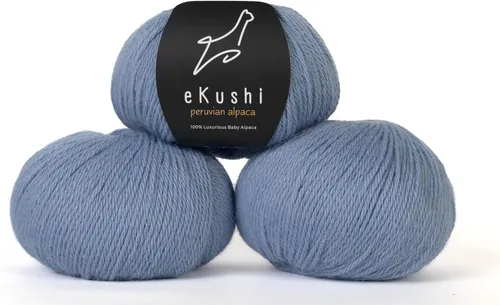 Vista 70 de 100% Hilo de Alpaca Baby para Tejer y Ganchillo - 1 Cono de Hilo Premium DK - Ligero, Hipoalergénico y Térmico Hecho en Perú - Ideal para Proyectos