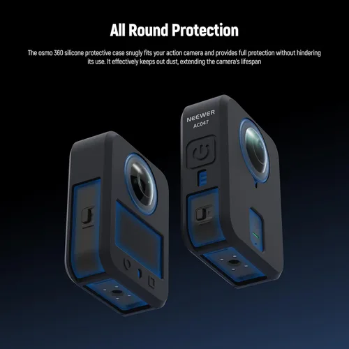 Vista 3 de NEEWER Funda protectora de silicona para Osmo 360, antideslizante, suave, estable, antiarañazos, funda protectora para cámara, accesorio con acceso