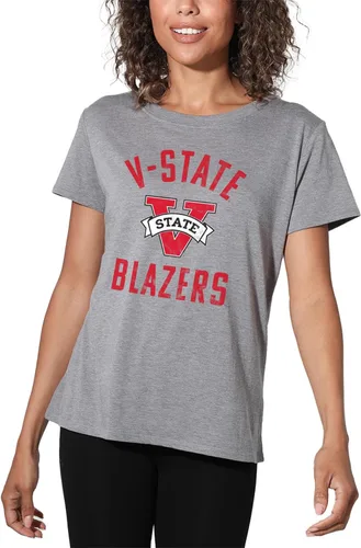 Vista 214 de Colección oficial de camisetas sueltas con logotipo desgastado grande universitario para mujer, jaspeado atlético