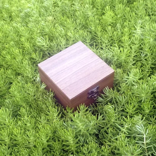 Vista 9 de Caja de madera de nogal para manualidades, joyero y caja de reloj, caja de recuerdo de madera de regalo (nogal)