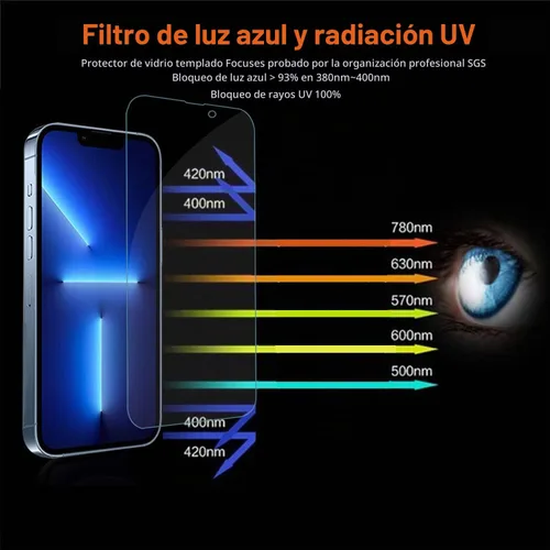 Vista 2 de Protector de pantalla para iPhone 13 Pro Max, protector de pantalla para iPhone 14 Plus, protector de pantalla anti luz azul, compatible con iPhone