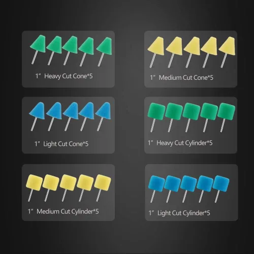 Vista 3 de Mini Almohadillas de Pulido, 30 Piezas Mini Bolas de Pulido de Detalle, Uso en Herramientas Rotativas, Taladro Eléctrico Inalámbrico, Herramienta