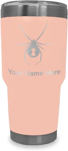 Vista 27 de LaserGram Vaso personalizado de 20 onzas, araña viuda negra (negro)