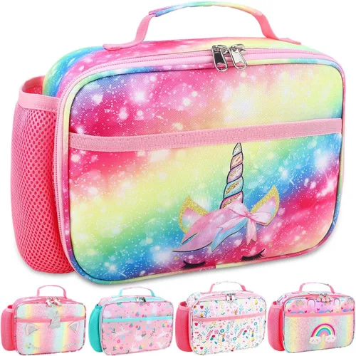 Vista 17 de RHCPFOVR Lonchera para niños – Lonchera aislada para niños y niñas, bolsa de almuerzo lavable y lonchera reutilizable a prueba de fugas