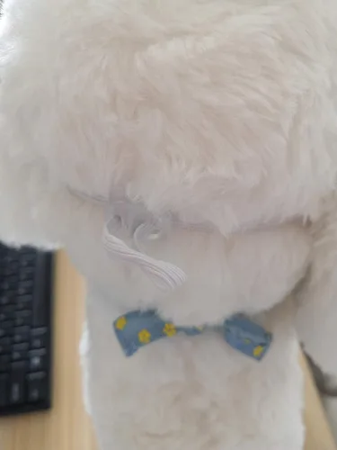 Vista 2 de Bozal para mascotas, cubierta protectora para la boca del perro, transpirable, antimordeduras, ajustable, bozal antivaho para perros pequeños