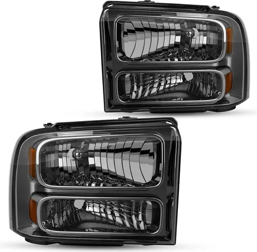 Vista 9 de DWVO - Conjunto de faros delanteros compatibles con Ford Super Duty 2008 2009 2010 08 09 10, lámparas de repuesto, lente transparente, reflector