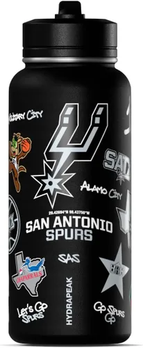 Vista 16 de Hydrapeak x NBA Botella de agua activa con licencia oficial de Houston Rockets de 32 onzas con tapa Chug, reutilizable, de acero inoxidable