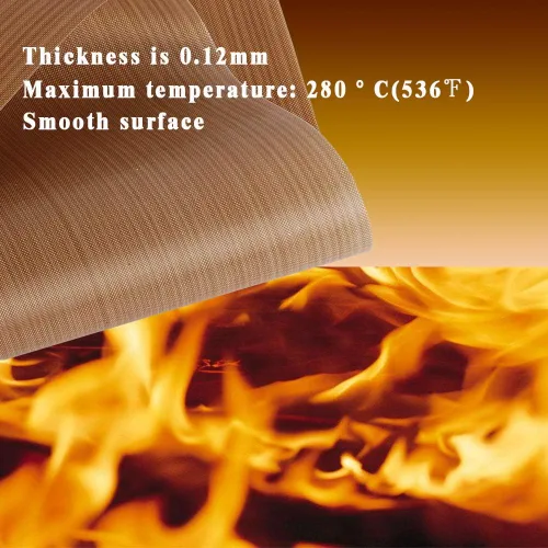 Vista 4 de Paquete de 3 láminas de teflón de PTFE de 12 x 16 pulgadas y 3 rollos de cinta térmica de sublimación resistente al calor de 0.394 in x 108.3 ft