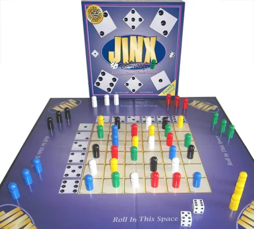 Vista 2 de Jinx + Up 4 Grabs = Paquete de juego de mesa familiar perfecto para noche