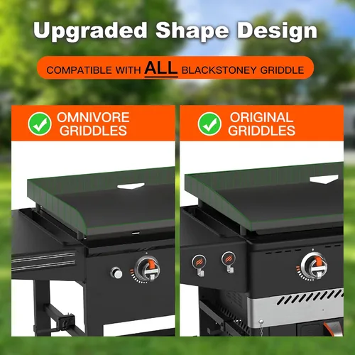 Vista 3 de NancyL - Cubierta de parrilla de 17" para Blackstone, alfombrilla de parrilla de 17 pulgadas mejorada de borde completo, accesorios para parrilla