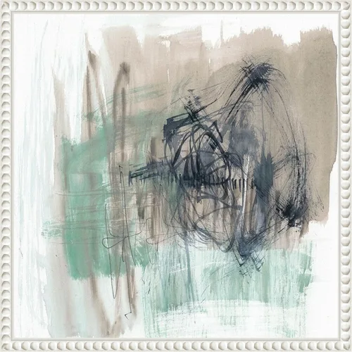 Vista 13 de Amanti Art Framed Canvas Wall Art 16x16 Scribble Scrabble I by Jennifer Goldberger, Framed Wall Art Canvas, Abstract Artwork, Traditional Decor