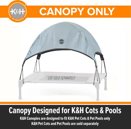 Vista 3 de K&H Pet Products Toldo elevado para perro para exteriores, toldo refrescante para mascotas, lavable, resistente al agua, diseñado para adaptarse a