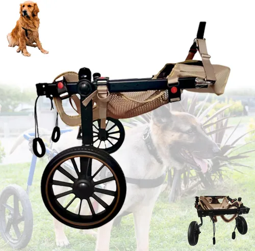 Adjustable Back Legs Dog Wheelchair, Pet Wheelchairs Leg Brace and Hip Support, Dog Carts with 2-Wheels, Lightweight Pets Back Limb Walking Mobility