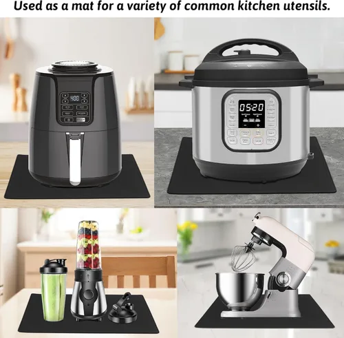 Vista 2 de Alfombrilla de silicona para debajo de la máquina de café con labio, accesorio de máquinas automáticas, alfombrilla base de goma multifuncional