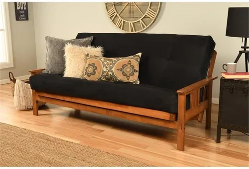 Vista 5 de Pemberly Row Repuesto de colchón de futón de tamaño matrimonial de 7 pulgadas, colchón de tela de gamuza para sofá cama, construcción de algodón