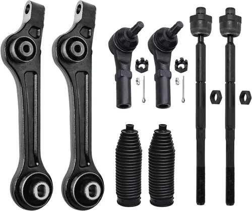 Vista 102 de Detroit Axle - Kit de ocho piezas - brazos de control de suspensión inferior delantero y trasero con juntas de bolas, extremos de barras