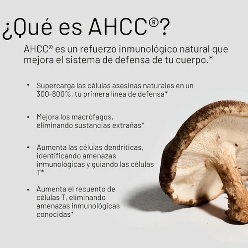 Vista 3 de Quality of life. Ahcc Kinoko Platinum. Extracto de hongos 0.026 oz 60 cápsulas, 812259003370, 1