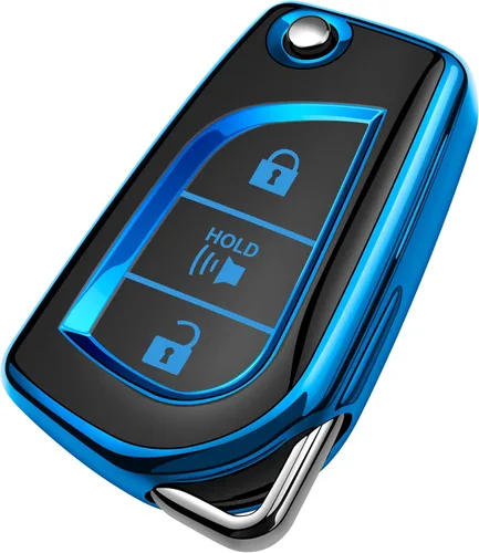 Tukellen - Funda para llavero Toyota, carcasa de TPU suave especial compatible con RAV4 LE 2019-2025, Corolla SE/LE, Camry SE/LE 2018-2024, llavero