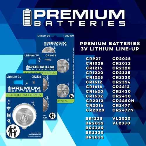 Vista 6 de Premium Batteries Batería CR1632 de litio de 3 V, caja fuerte para niños (paquete de 6)