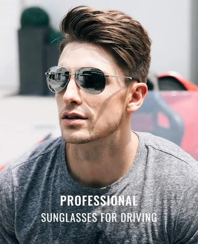 Vista 2 de Cyxus Gafas de sol polarizadas para hombre lentes de espejo clásicos protección UV