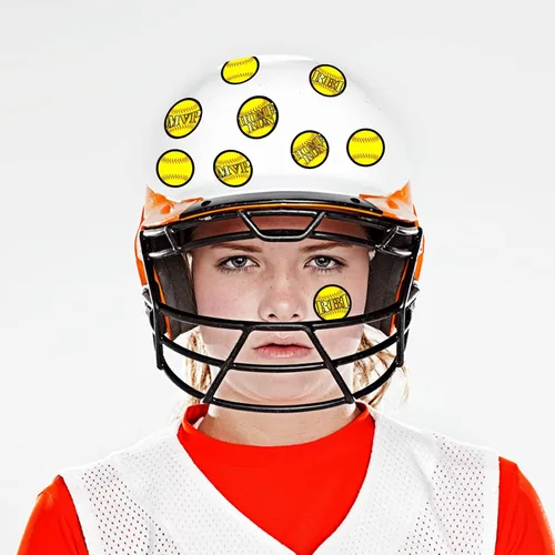 Vista 6 de Crtiin 200 calcomanías de béisbol y sóftbol, 8 hojas autoadhesivas de premios de sóftbol, regalos para niños y niñas, calcomanías para casco