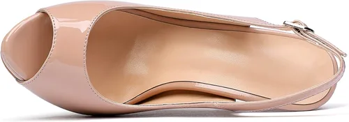 Vista 4 de YODEKS Zapatos de vestir para mujer con plataforma y tacón alto