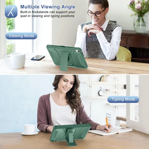 Vista 6 de Funda Soke para iPad (A16) de 11ª generación de 11 pulgadas 2025, iPad de 10ª generación de 10.9 pulgadas 2022, con protector de pantalla