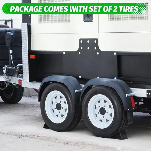 Vista 5 de Paquete de 2 neumáticos de remolque 480-12 4.80x12 4.80-12 4.8-12 con llantas de 12'', 5 orificios en 4.5'', rango de carga C 6PR