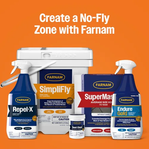 Vista 9 de Farnam Repel-X Insecticida y Repelente en Aerosol a Base de Agua para Moscas para Caballos, Perros y Propiedades, 32 Onzas
