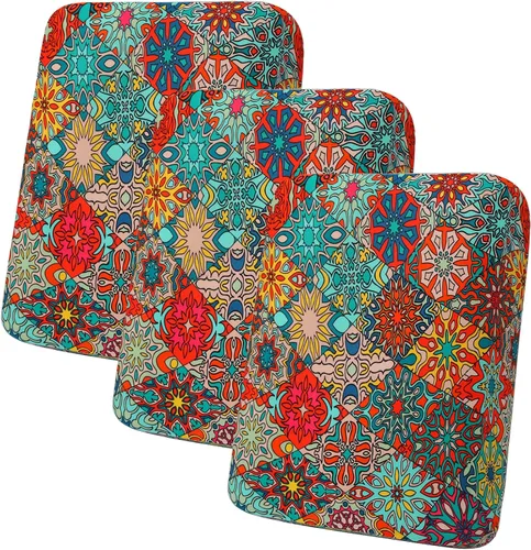 Vista 254 de hyha Fundas de cojín de sofá estampadas, fundas de sofá florales lavables para sofás con 2 cojines, fundas de cojín de patrón elástico para muebles