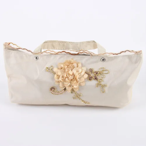 Vista 6 de Honeystore Sombrilla bordada con flor 3D plegable UV con encaje clásico