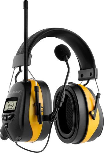 Vista 14 de Cascos protectores de oídos PROTEAR con radio AM/FM, auriculares con reducción de ruido de 25dB, orejeras de seguridad con pantalla digital