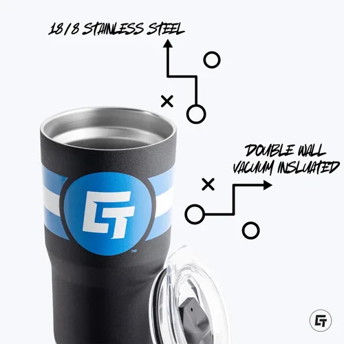 Vista 2 de Gametime Sidekicks Texas - Vaso blanco de 20 onzas, con licencia oficial, acero inoxidable 18/8, doble pared, aislado al vacío, logotipos impresos