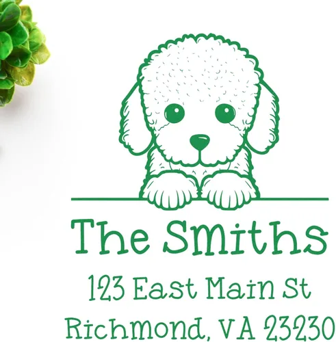 Vista 263 de Sello de alta calidad para cachorros Airedale Terrier – Sello de dirección personalizado – Ideal para los amantes de los perros – Elección de 5