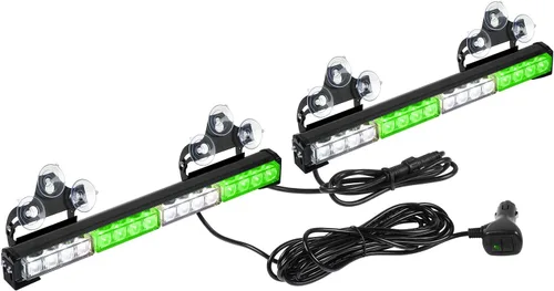 Vista 11 de ASPL - Barra de luz LED intermitente de emergencia de 2 x 16.8 pulgadas, para asesor de tráfico. Barra de luz estroboscópica de 32 LED con 26