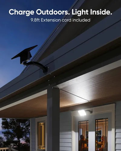 Vista 8 de Luz solar con sensor de movimiento de 1000 lúmenes, 48 luces LED para exteriores, luz solar de seguridad IP65, impermeable, de atardecer a amanecer