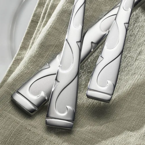 Vista 7 de Oneida Tuscany - Juego de cubiertos de 20 piezas, servicio para 4, color plateado