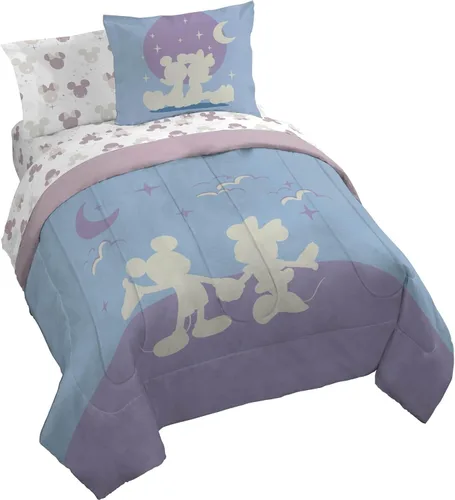 Vista 26 de Jay Franco Disney Lilo and Stitch - Juego de edredón tamaño Full, ropa de cama de 7 piezas, incluye juego de sábanas y fundas de almohada, ropa