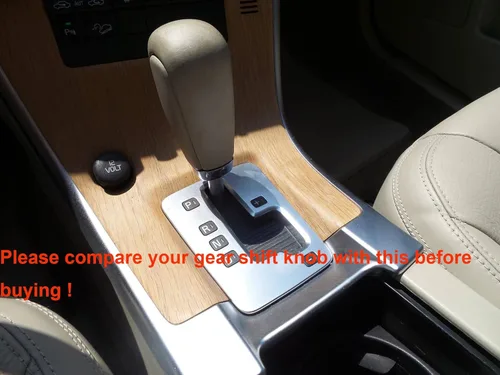 Vista 4 de Funda de piel auténtica para perilla de palanca de cambios para Volvo S60 / S80 / V70 / XC60 / XC70 2011-2012 automático