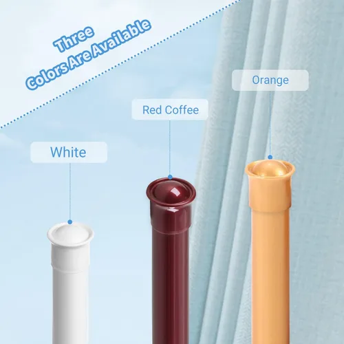 Vista 5 de MroMax 8 remates de barra de cortina para barra de 1-116 pulgadas, remates de repuesto para barras de cortina de 1.102 in, remates de plástico