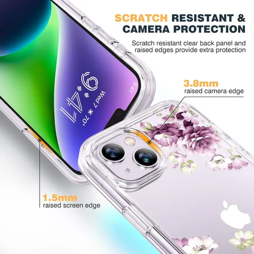 Vista 509 de DIACLARA - Funda transparente compatible con iPhone XR 6.1 pulgadas 2018