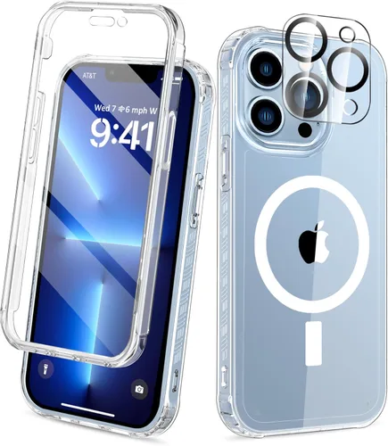 Vista 36 de Funda para iPhone 15 de cuerpo completo, protector de pantalla integrado, con protector de lente de cámara, [antiamarilleamiento], funda protectora