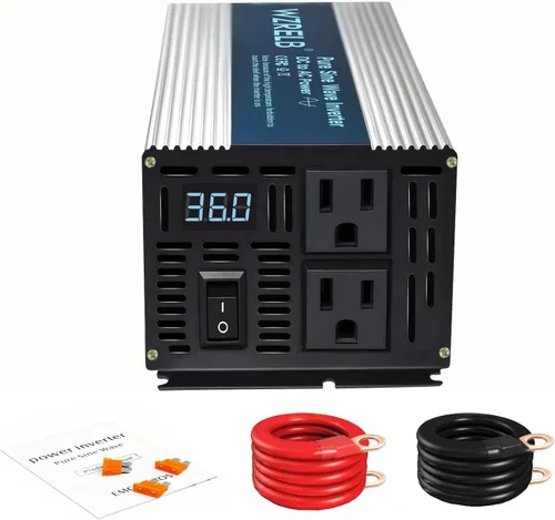 Vista 9 de Confiable RBP-500S-LED 500w onda sinusoidal pura inversor de energía solar 12v 120v 60hz (negro)