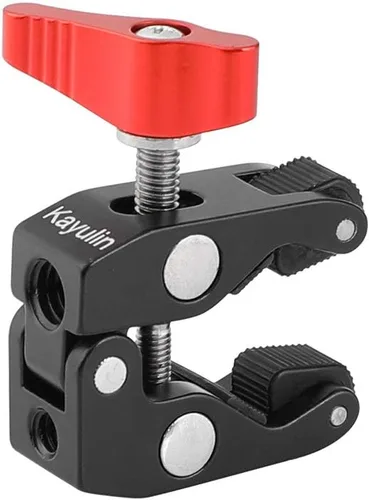 Vista 5 de Abrazadera Super Crab con 1/4"-20 y 3/8"-16 puntos de montaje para kit de estudio fotográfico (2 piezas)