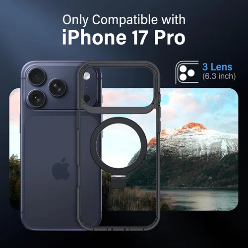 Vista 312 de Funda magnética para iPhone Air – [Soporte invisible integrado] [Compatible con MagSafe] [Protección contra caídas de grado militar] Cubierta