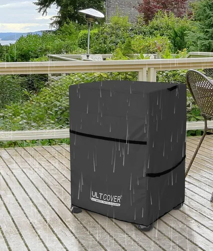Vista 7 de ULTCOVER Funda impermeable para parrilla de barbacoa, 32 pulgadas, color Negro