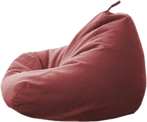 Vista 76 de NIBHZ Funda de hojaldre de pera sin relleno, de lino y algodón, con cojín de pera, puf, sofá perezoso, funda moldeable, verde, 27.6 x 31.5 in