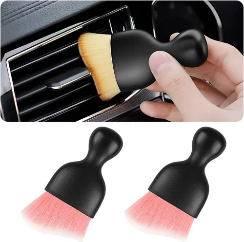 Vista 39 de Blilo Cepillo para Detalles del Interior del Automóvil, Cepillos de Limpieza de Cerdas Suaves para Auto, Colectores Curvos de Suciedad y Polvo